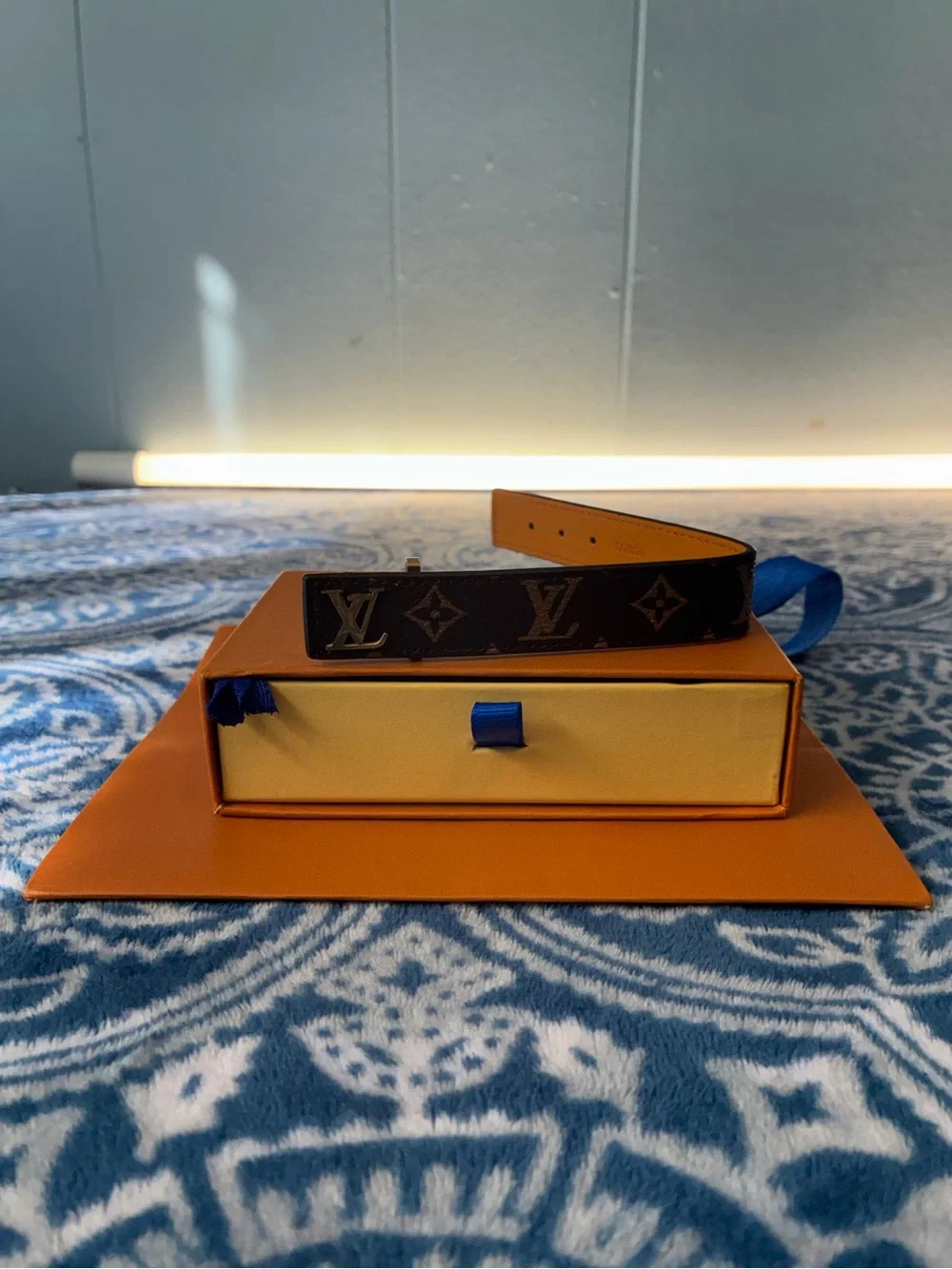 Louis Vuitton Leather Bracelet - black/gold